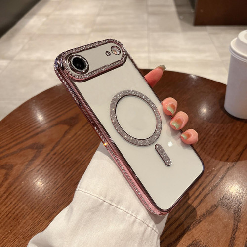 iPhone 17 Air Diamond Plated MagSafe TPU Phone Case - Pink