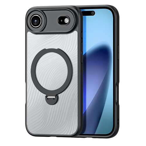 iPhone 17 Air DUX DUCIS Aimo Mag Series MagSafe Ring Holder Frosted Phone Case - Black
