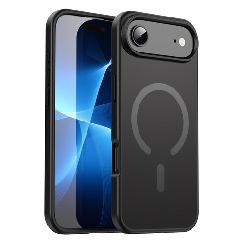 iPhone 17 Air Fanying Series PC Hybrid TPU Translucent Frosted MagSafe Phone Case - Black