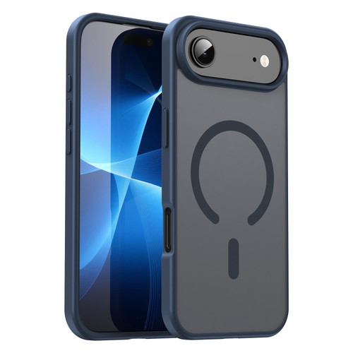 iPhone 17 Air Fanying Series PC Hybrid TPU Translucent Frosted MagSafe Phone Case - Cyan Blue