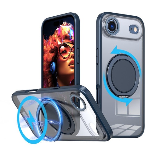 iPhone 17 Air Kalebol 360-degree Rotating MagSafe Magnetic Holder Phone Case - Blue
