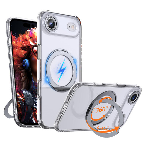 iPhone 17 Air kalebol MagSafe Metal Ring Holder Phone Case - Transparent