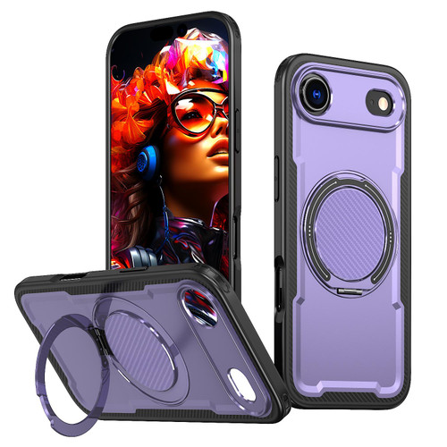 iPhone 17 Air kalebol Metal 360 Degree Rotation Holder MagSafe Phone Case - Purple