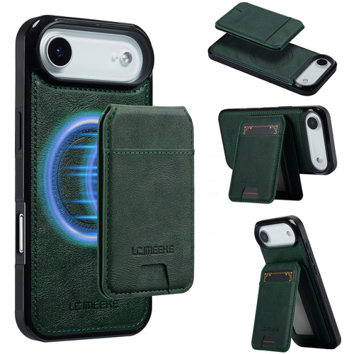 iPhone 17 Air LC.IMEEKE L3 Series Detachable RFID Card Bag Magsafe Phone Case - Green