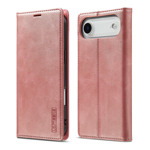 iPhone 17 Air LC.IMEEKE Strong Magnetism Microfiber Leather Phone Case - Rose Gold