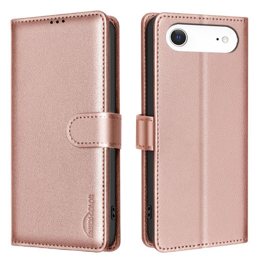 iPhone 17 Air Litchi Texture RFID Anti-theft Leather Phone Case - Gold