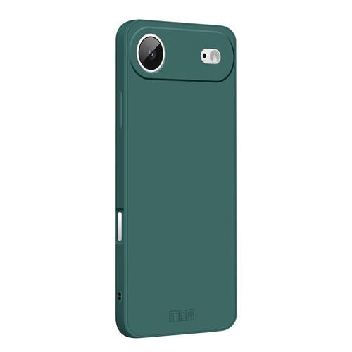 iPhone 17 Air MOFI Caring Soft Shell Liquid Silicone Skin Feel Phone Case - Dark Green
