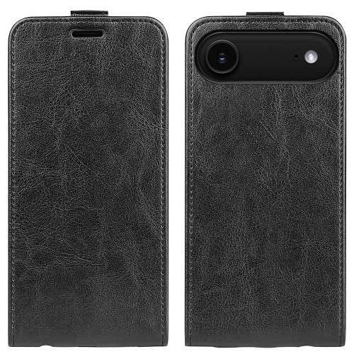 iPhone 17 Air R64 Texture Single Vertical Flip Leather Phone Case - Black