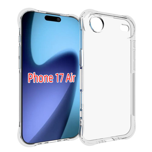 iPhone 17 Air Shockproof Non-slip Thickening TPU Phone Case - Transparent