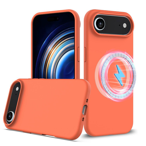 iPhone 17 Air Shockproof Silicone Magsafe Phone Case - Gold Orange