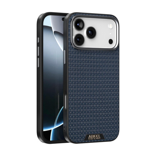 iPhone 17 Pro ABEEL Ruyi Pattern 6D Micro Relief MagSafe Leather Phone Case - Blue
