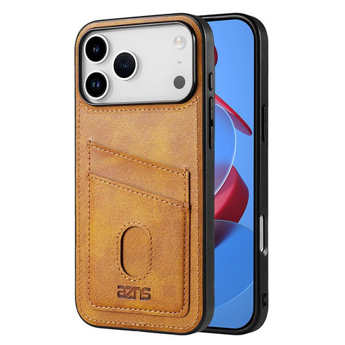 iPhone 17 Pro AZNS K1 Series Card Slot Business Phone Case - Yellow