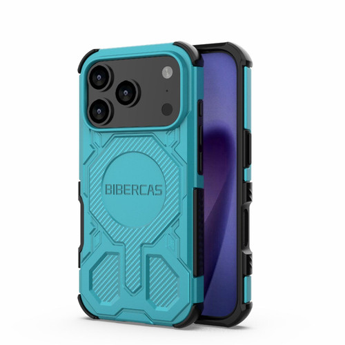 iPhone 17 Pro BIBERCAS Real Color Series MagSafe Shockproof Phone Case - Green