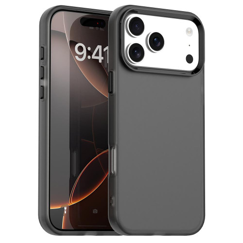 iPhone 17 Pro Candy PC Hybrid TPU Shockproof Phone Case - Black