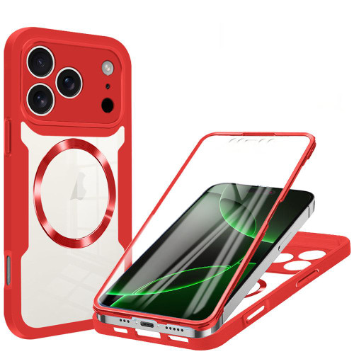 iPhone 17 Pro CD Texture MagSafe Phone Case - Red