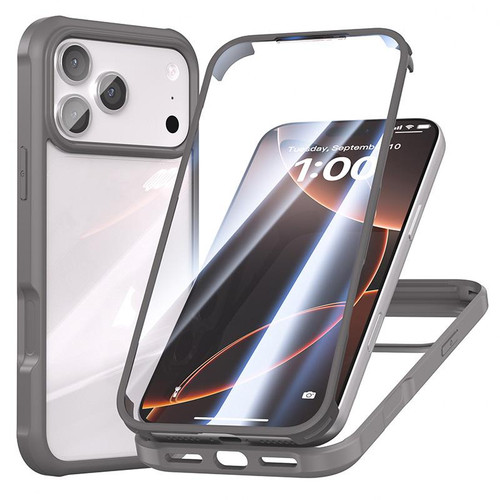 iPhone 17 Pro Double-sided Plastic Glass Phone Protective Case - Grey