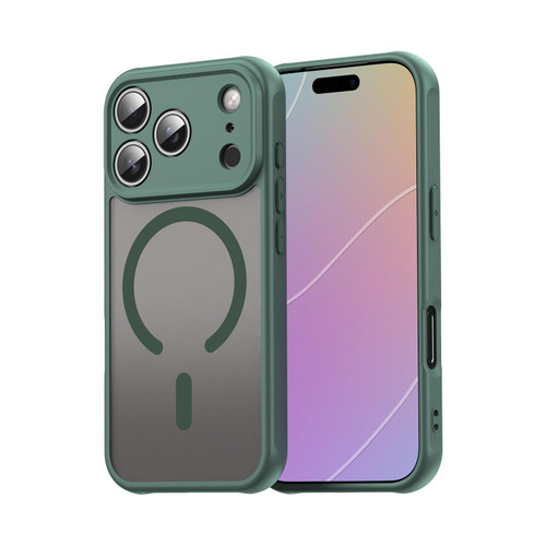 iPhone 17 Pro Fan Dun Series TPU Hybrid PC Frosted Magsafe Phone Case - Green