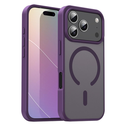 iPhone 17 Pro Fanying Series PC Hybrid TPU Translucent Frosted MagSafe Phone Case - Crystal Purple