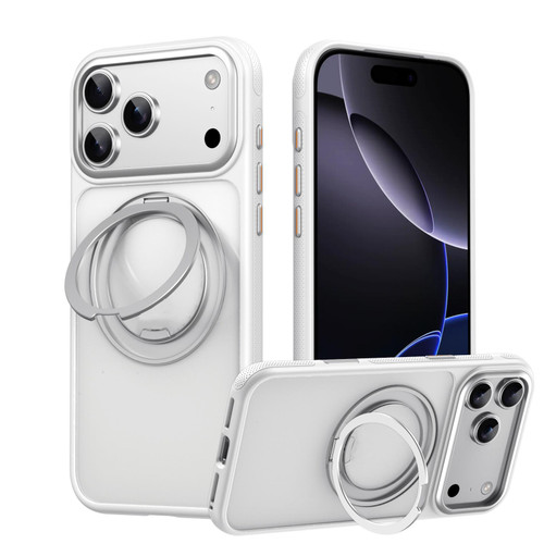 iPhone 17 Pro Gear 360 Rotation MagSafe Holder Phone Case - White