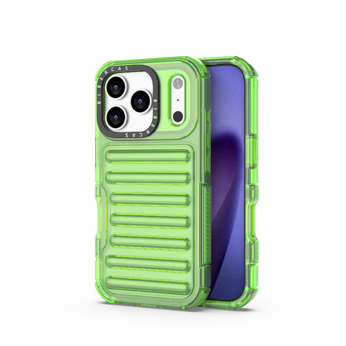 iPhone 17 Pro High Transparency TPU Hybrid PC Airbag Phone Case - Transparent Green