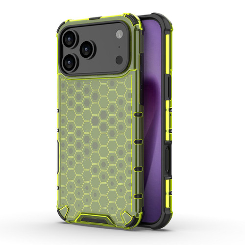 iPhone 17 Pro Honeycomb Shockproof Phone Case - Green