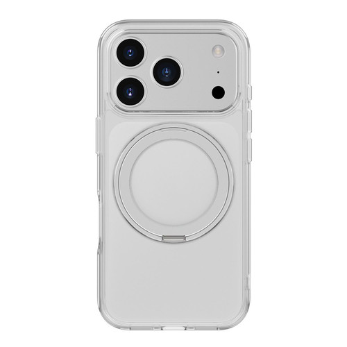 iPhone 17 Pro Kalebol Frosted MagSafe Holder Acrylic Hybrid TPU Phone Case - Transparent