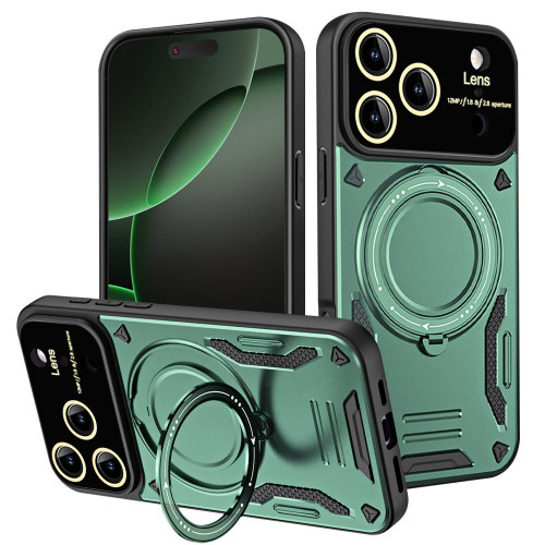 iPhone 17 Pro Large Window MagSafe Holder Phone Case - Green