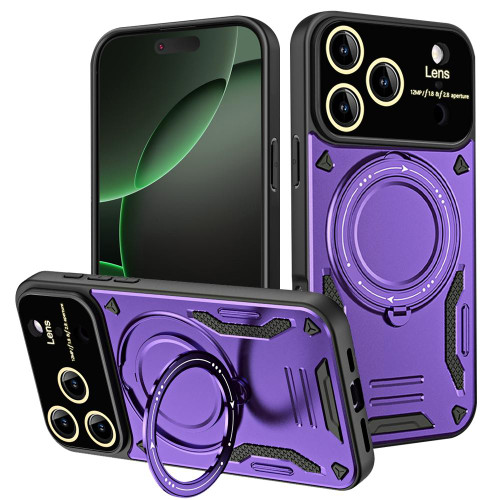 iPhone 17 Pro Large Window MagSafe Holder Phone Case - Purple