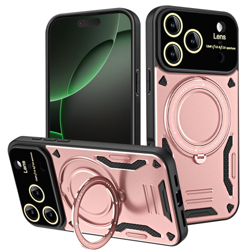 iPhone 17 Pro Large Window MagSafe Holder Phone Case - Rose Gold