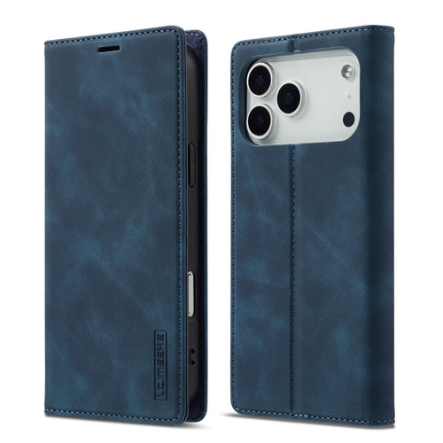 iPhone 17 Pro LC.IMEEKE Strong Magnetism Microfiber Leather Phone Case - Blue