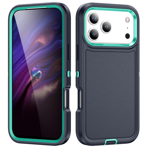 iPhone 17 Pro Life Waterproof Rugged Phone Case - Dark Blue + Light Blue
