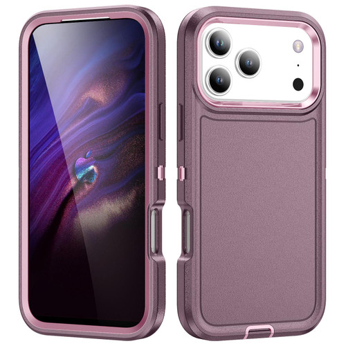 iPhone 17 Pro Life Waterproof Rugged Phone Case - Purple + Pink