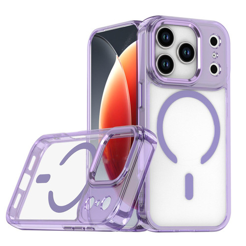 iPhone 17 Pro MagSafe Magnetic Clear Phone Case - Purple