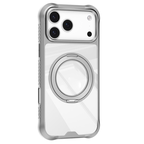 iPhone 17 Pro Mutural Xuan Armor Series MagSafe Magnetic Holder Phone Case - Light Grey