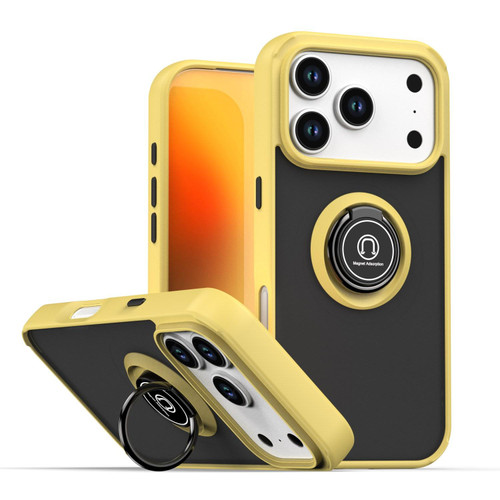 iPhone 17 Pro Q Shadow 1 Series TPU + PC Phone Case with Ring - Yellow
