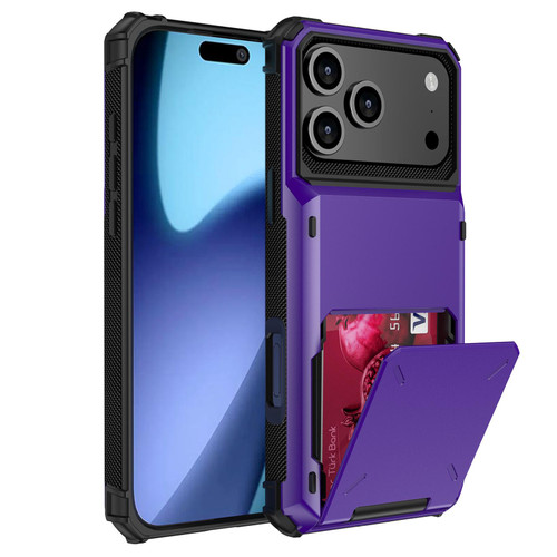 iPhone 17 Pro Scratch-Resistant Shockproof Heavy Duty Rugged Armor Phone Case - Purple