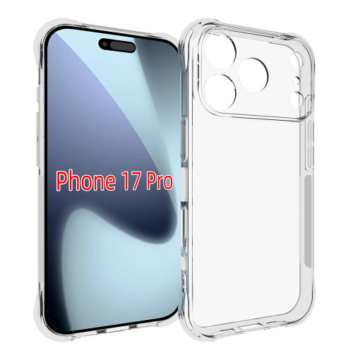 iPhone 17 Pro Shockproof Non-slip Thickening TPU Phone Case - Transparent