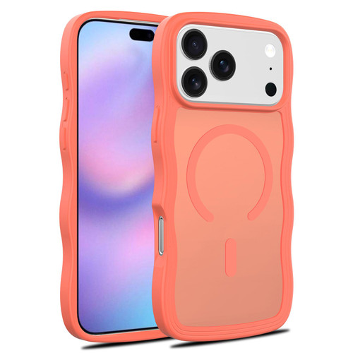iPhone 17 Pro Skin Feel Wave Texture MagSafe Phone Case - Orange iPhone 17 Pro Skin Feel Wave Texture MagSafe Phone Case - Orange