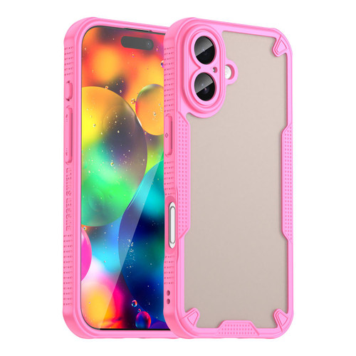 iPhone 17 Armor Glaze PC Hybrid TPU Phone Case - Pink