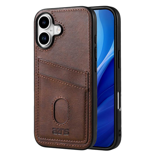 iPhone 17 AZNS K1 Series Card Slot Business Phone Case - Brown iPhone 17 AZNS K1 Series Card Slot Business Phone Case - Brown