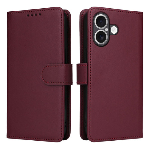 iPhone 17 BETOPNICE BN-005 2 in 1 Detachable Imitate Genuine Leather Phone Case - Wine Red iPhone 17 BETOPNICE BN-005 2 in 1 Detachable Imitate Genuine Leather Phone Case - Wine Red