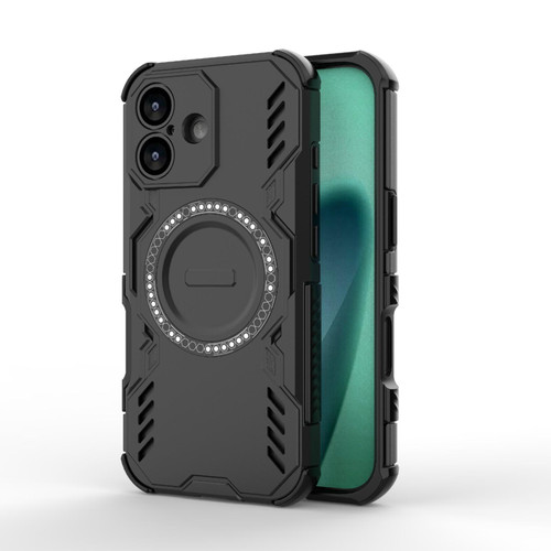 iPhone 17 Butterfly Armor MagSafe Magnetic Ring Shockproof Phone Case - Black iPhone 17 Butterfly Armor MagSafe Magnetic Ring Shockproof Phone Case - Black
