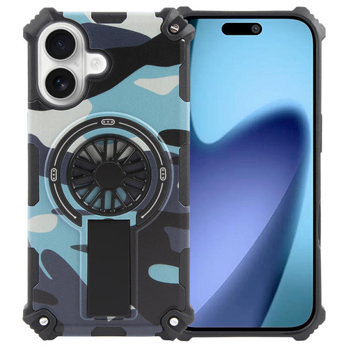 iPhone 17 Camouflage Kickstand Rotating Shaft MagSafe Phone Case - Green Camouflage iPhone 17 Camouflage Kickstand Rotating Shaft MagSafe Phone Case - Green Camouflage