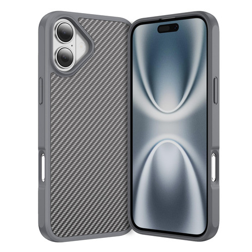 iPhone 17 Carbon Fiber Texture Skin-feel MagSafe Phone Case - Grey iPhone 17 Carbon Fiber Texture Skin-feel MagSafe Phone Case - Grey