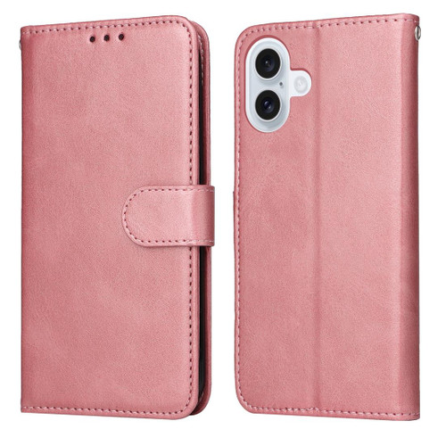iPhone 17 Classic Calf Texture Flip Leather Phone Case - Rose Gold iPhone 17 Classic Calf Texture Flip Leather Phone Case - Rose Gold