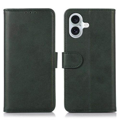 iPhone 17 Cow Texture Leather Phone Case - Green iPhone 17 Cow Texture Leather Phone Case - Green