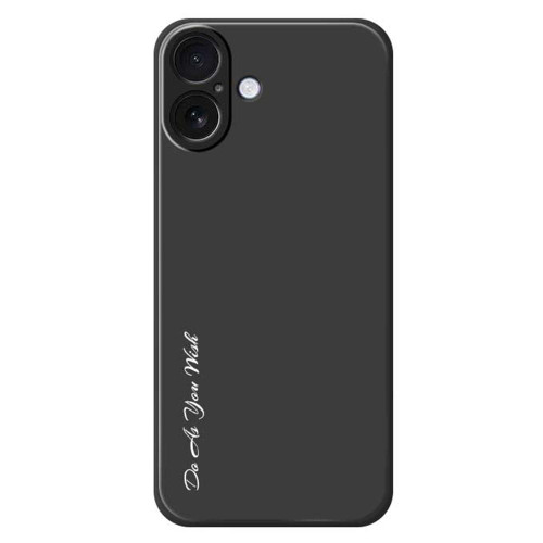 iPhone 17 Do As You Wish A1440 Fine Hole Straight Edge Silicone Phone Case - Black