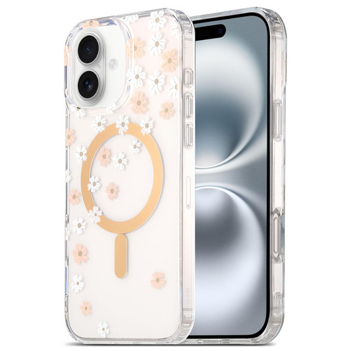 iPhone 17 Dual-side Laminating IMD MagSafe Phone Case - Pink and White Daisy iPhone 17 Dual-side Laminating IMD MagSafe Phone Case - Pink and White Daisy