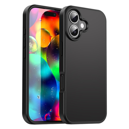 iPhone 17 Fanying Series PC Hybrid TPU Translucent Frosted Phone Case - Black