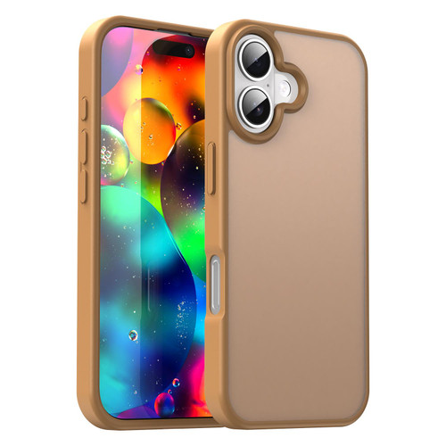 iPhone 17 Fanying Series PC Hybrid TPU Translucent Frosted Phone Case - Desert Gold